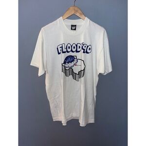 Vintage‎ Flood '90 Brownwood Texas T-Shirt Screen Stars XL White